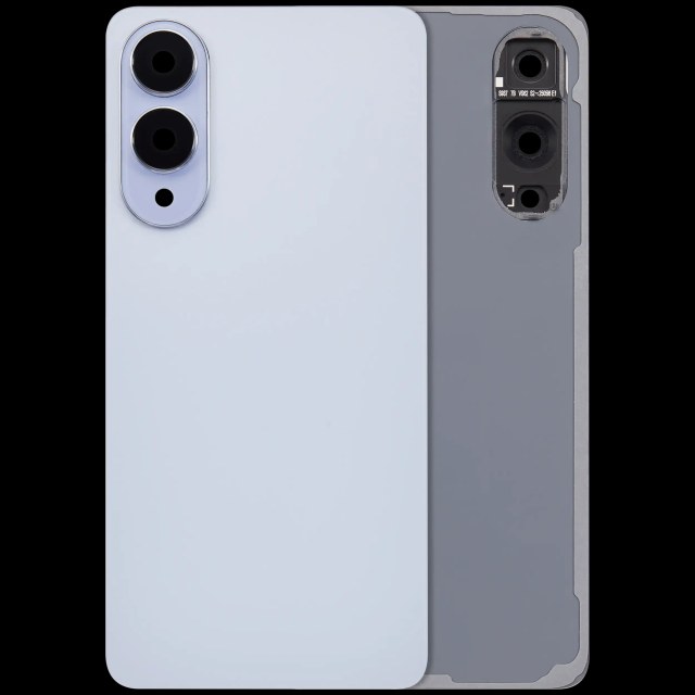 vetro cover posteriore con Vetro fotocamera per Samsung Galaxy S25 Edge (No Logo) (Titanio Icyblue)