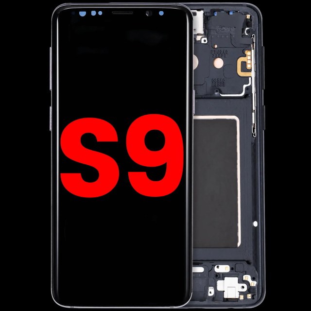 Display OLED completo con Frame per Samsung Galaxy S9 (Mezzanotte Nero)