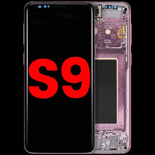 Display OLED completo con Frame per Samsung Galaxy S9 (Lilac Viola)