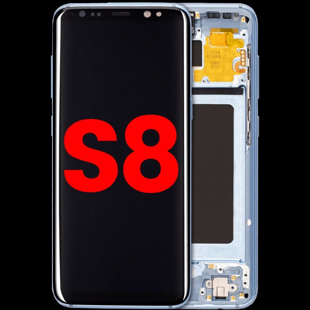 Display OLED completo con Frame per Samsung Galaxy S8 (Coral Blu)