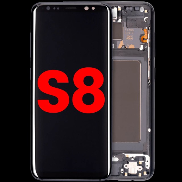 Display OLED completo con Frame per Samsung Galaxy S8 (Mezzanotte Nero)