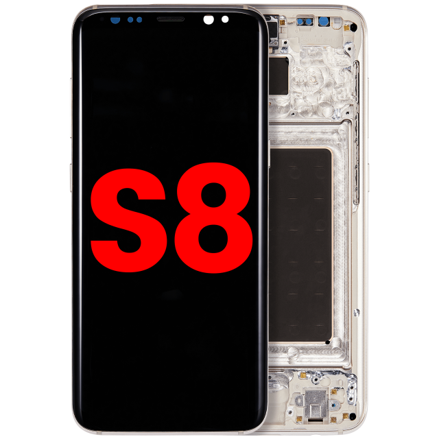 Display OLED completo con Frame per Samsung Galaxy S8 (Arctic Argento)