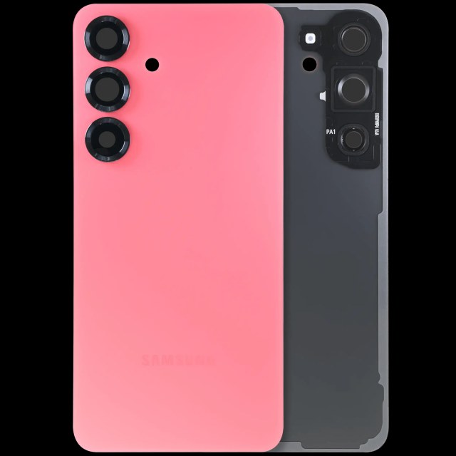 vetro cover posteriore con Vetro fotocamera per Samsung Galaxy S25 5G (Service Pack) (Coral Rosso)