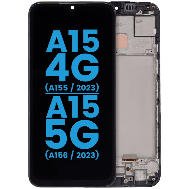 Display LCD completo con Frame compatibile per Samsung Galaxy A15 4G (A155 / 2023) / A15 5G (A156 / 2023)(6.43") (tutti i colori)