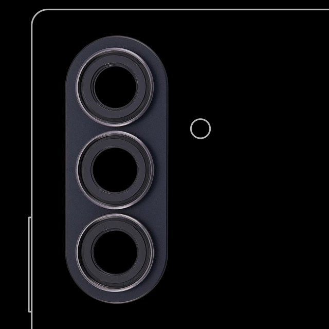 Lente fotocamera posteriore con Cornice Ring per Samsung Galaxy Z Fold 7 (F966) (Jet Nero)