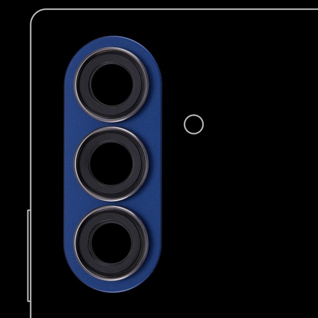 Lente fotocamera posteriore con Cornice Ring per Samsung Galaxy Z Fold 7 (F966) (Blu Shadow)