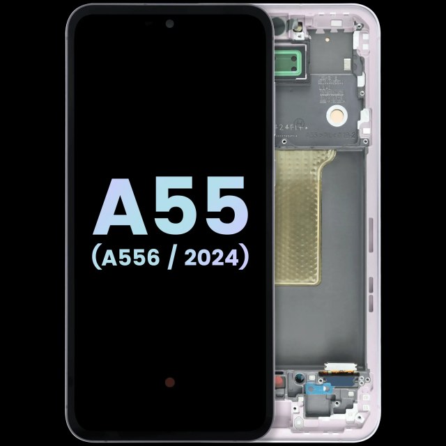 Display OLED completo con Frame per Samsung Galaxy A55 (A556 / 2024) (Service Pack) (Lilac)