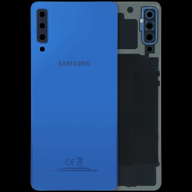 Cover posteriore con Vetro fotocamera compatibile per Samsung Galaxy A7 (A750) (Service Pack) (Blu)