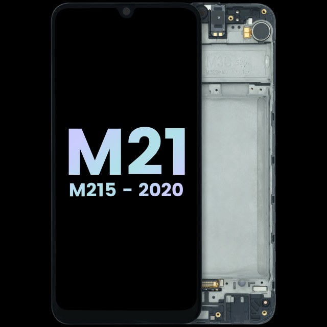 Display OLED completo con Frame compatibile per Samsung Galaxy M21 (SM-M215) (Service Pack) (Nero)