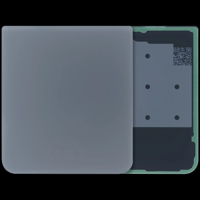 Bottom vetro cover posteriore compatibile per Samsung Galaxy Z Flip 3 5G (Service Pack) (Grigio)