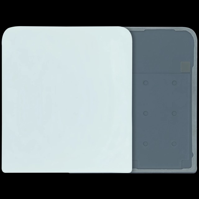 Bottom vetro cover posteriore compatibile per Samsung Galaxy Z Flip 3 5G (Service Pack) (Bianco)