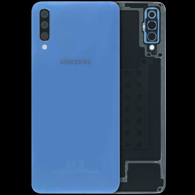 Cover posteriore con Vetro fotocamera compatibile per Samsung Galaxy A70 (A705) (Service Pack) (Blu)