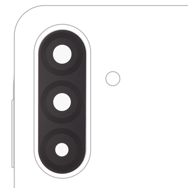 Lente fotocamera posteriore (solo vetro) con adesivo per Samsung Galaxy A26 5G (A266 / 2025)