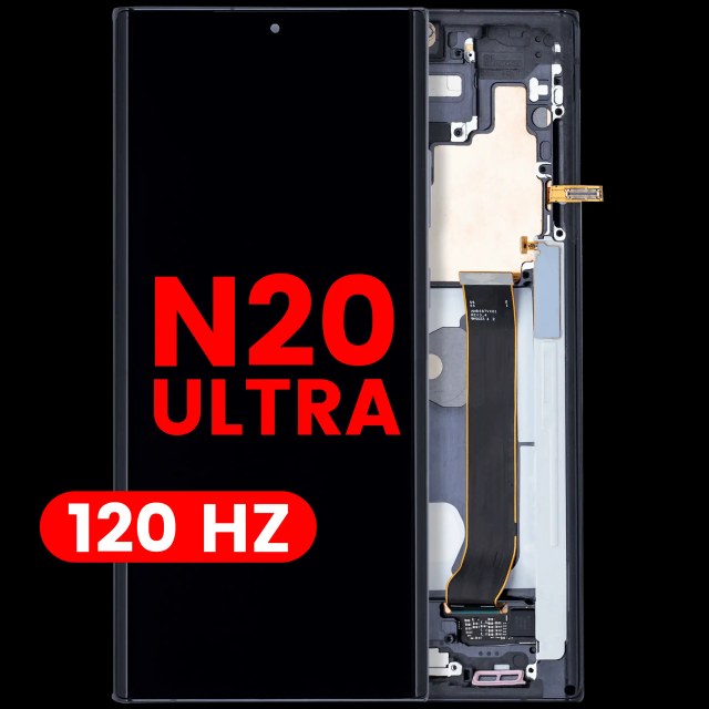 Display OLED completo con Frame per Samsung Galaxy Note 20 Ultra 5G (120Hz) (Mystic Nero)