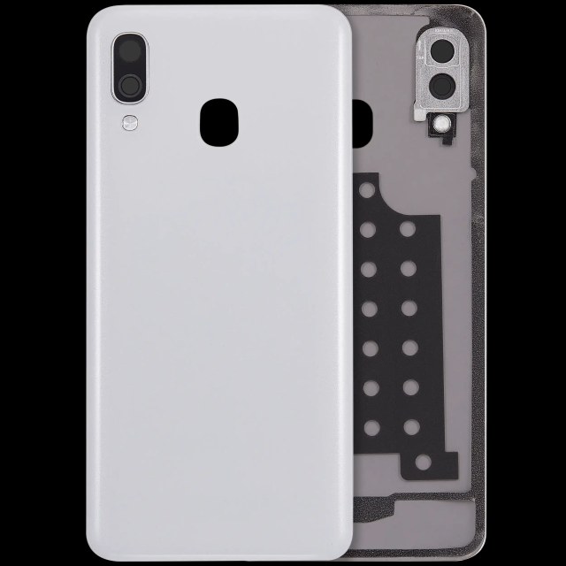 vetro cover posteriore con Vetro fotocamera compatibile per Samsung Galaxy A40 (A405 / 2019) (Bianco)