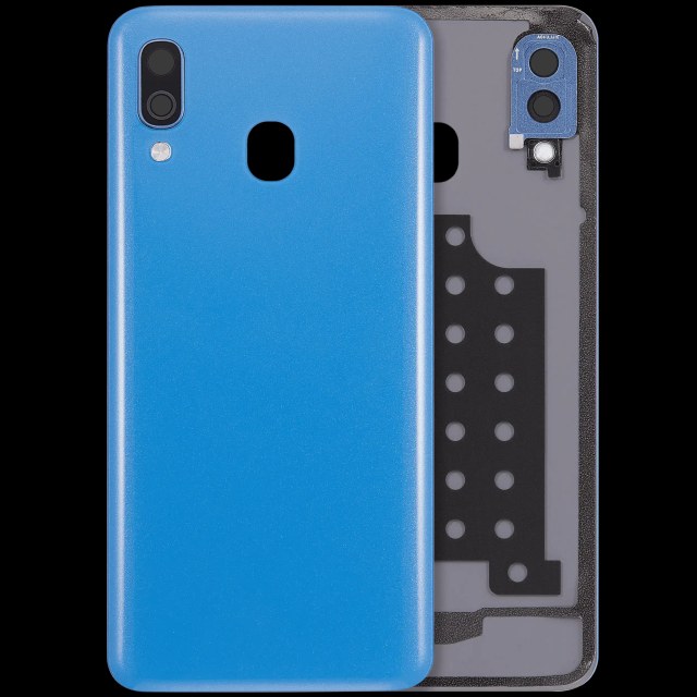 vetro cover posteriore con Vetro fotocamera compatibile per Samsung Galaxy A40 (A405 / 2019) (Blu)