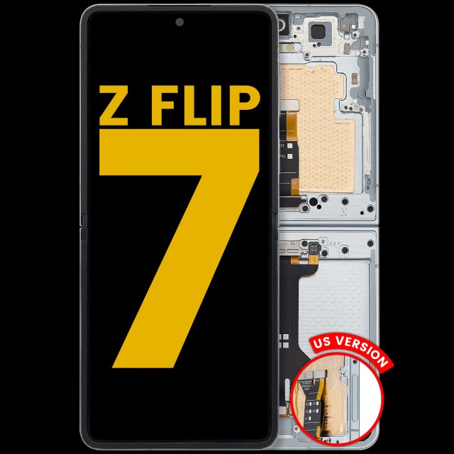 Inner Display OLED completo con Frame compatibile per Samsung Galaxy Z Flip 7 5G (US Version) (Refurbished) (Mint)