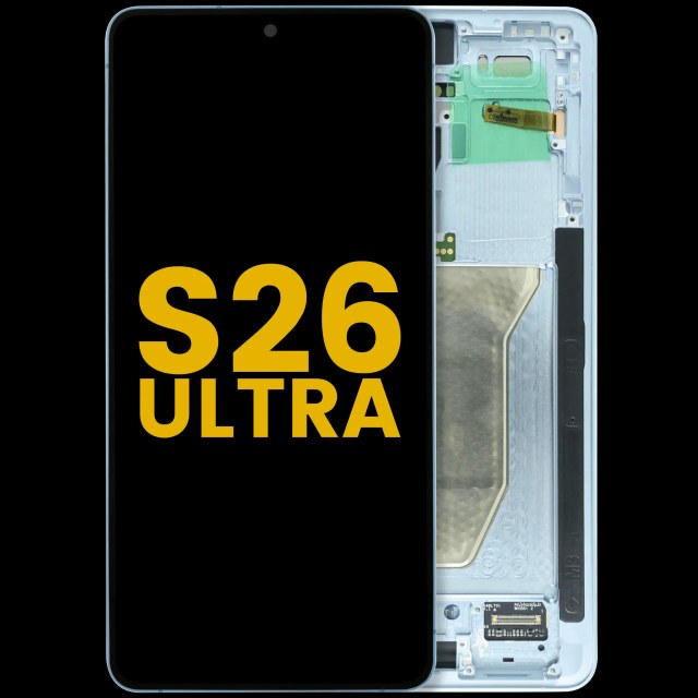 Display OLED completo con Frame per Samsung Galaxy S26 Ultra 5G (US e International) (Refurbished) (Blu cielo)