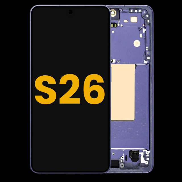 Display OLED completo con Frame per Samsung Galaxy S26 5G (US e International) (Refurbished) (Cobalt Violet)