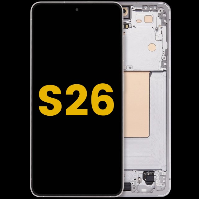 Display OLED completo con Frame per Samsung Galaxy S26 5G (US e International) (Refurbished) (Bianco)