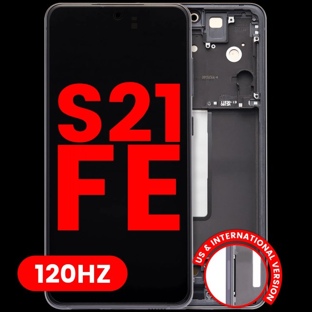 Display OLED completo con Frame per Samsung Galaxy S21 FE 5G (US e International Version) (120Hz) (Grafite)