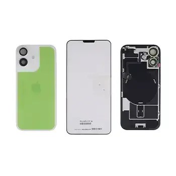 Vetro posteriore con magnete MagSafe, NFC e flat flash per iPhone 17 (Service Pack) (Bianco)