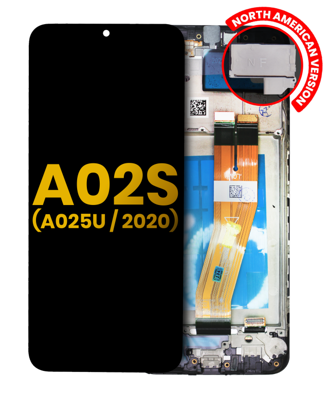 Display LCD completo con Frame per Samsung Galaxy A02S (A025U / 2020) (US Version) (Refurbished) (tutti i colori)
