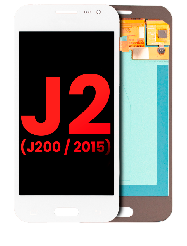 Display OLED completo senza Frame per Samsung Galaxy J2 (J200 / 2015) (Bianco)