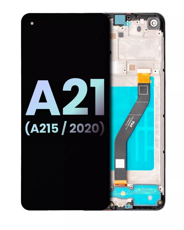 Display LCD completo con Frame per Samsung Galaxy A21 (A215 / 2020) (Service Pack) (tutti i colori)