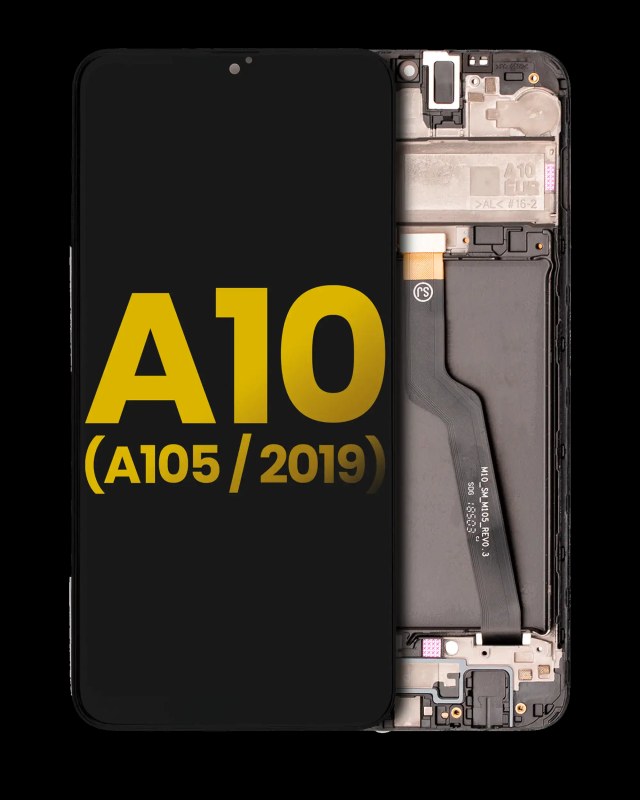 Display LCD completo con Frame per Samsung Galaxy A10 (A105 / 2019) (International Dual Sim Version) (Refurbished) (Nero)