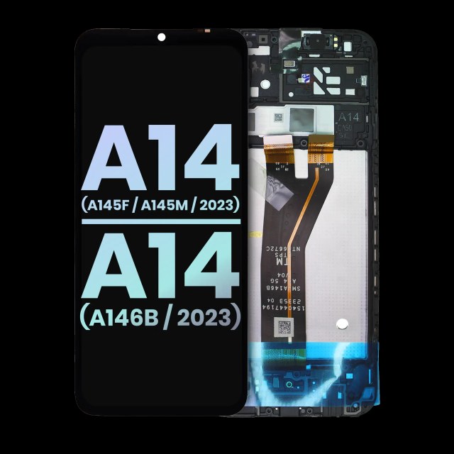 Display LCD completo con Frame per Samsung Galaxy A14 4G (A145F / A145M / 2023) / A14 5G (A146B / 2023) (International Version) (Service Pack) (tutti i colori)