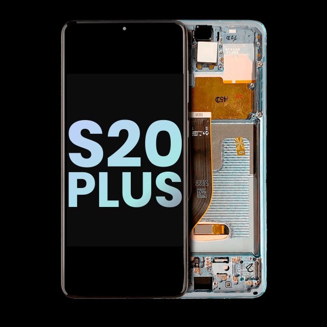 Display OLED completo con Frame per Samsung Galaxy S20 Plus 5G (Service Pack) (Cloud Blu)