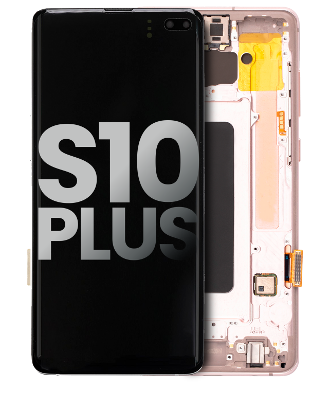 Display OLED completo con Frame per Samsung Galaxy S10 Plus (Used OEM Pull: Grade A) (Flamingo Pink)