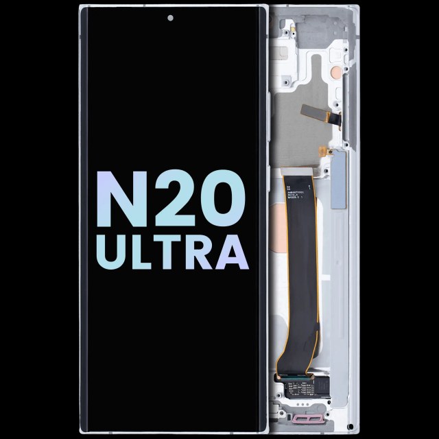 Display OLED completo con Frame per Samsung Galaxy Note 20 Ultra 5G (Service Pack) (Mystic Bianco)