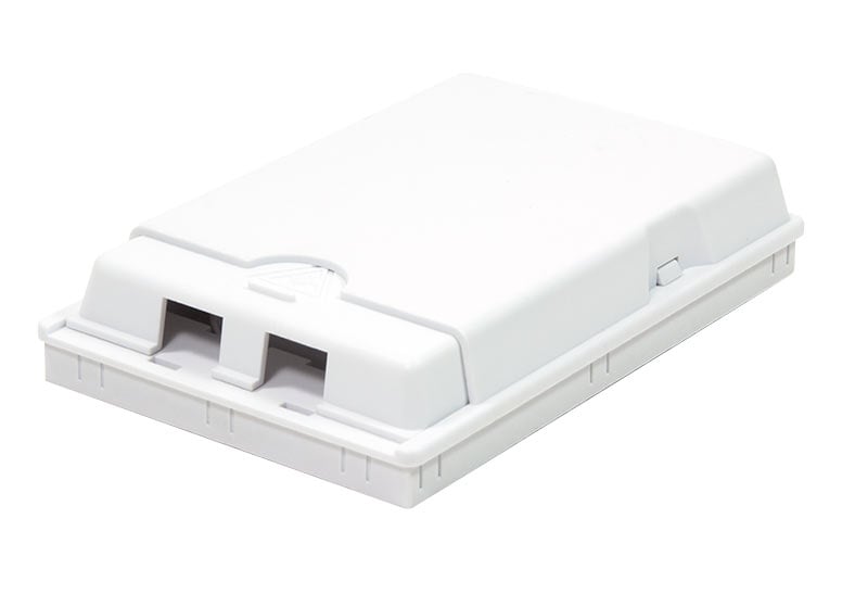 Scatola di Connessione Indoor FTTH per 2 fibre, 2 adattatori, IP20