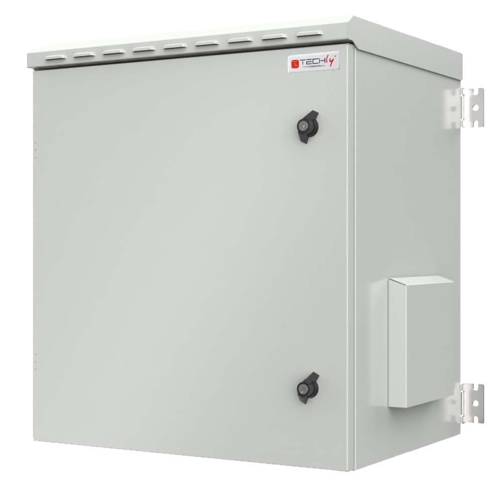 Armadio Rack 19'' a Parete 16U Grigio IP55 Porta Cieca prof. 450 mm