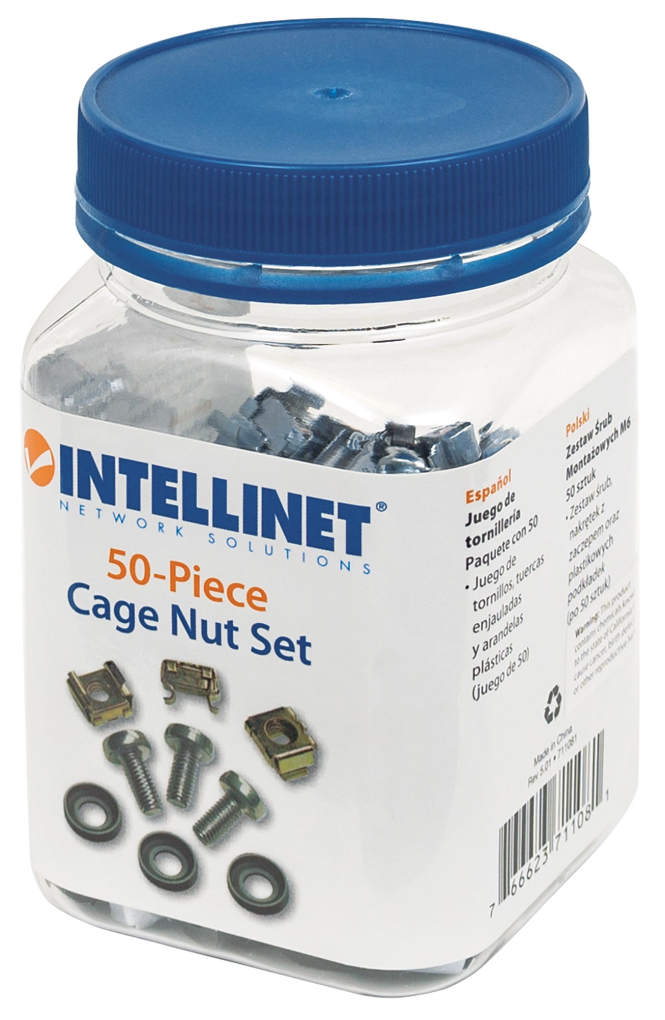 Kit Set 50 Viti 50 Dadi e 50 Rondelle per Montaggio Rack Silver