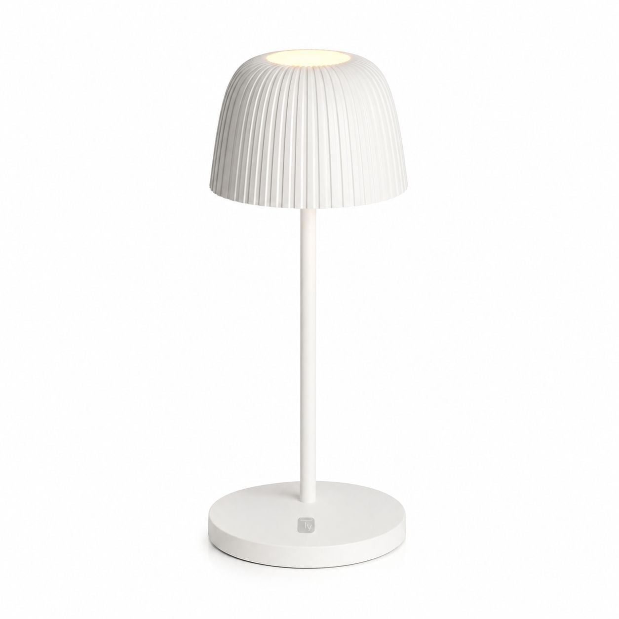 Lampada da Tavolo LED per Esterni con Base di Ricarica Bianca