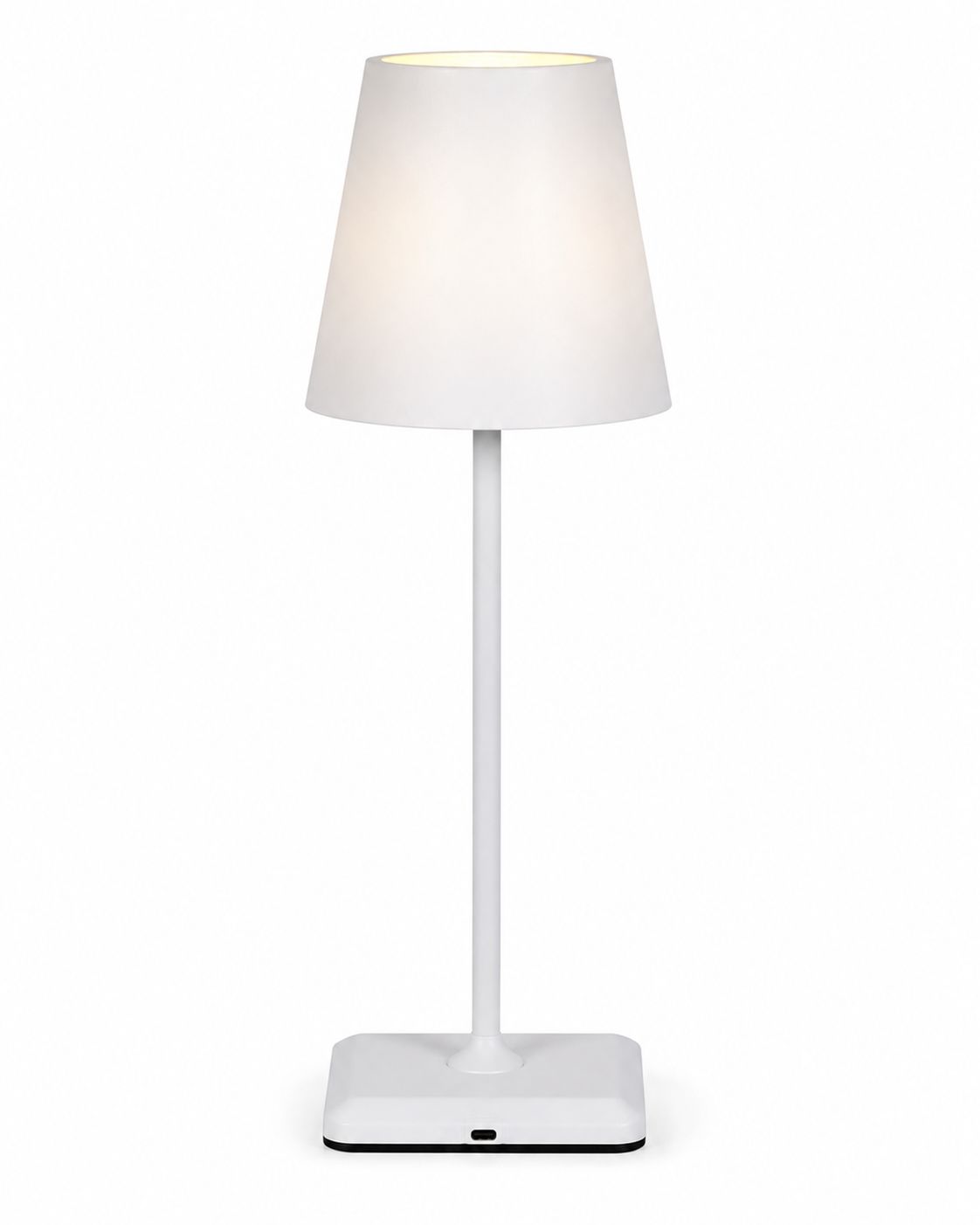 Lampada da Tavolo LED Senza Fili USB-C™ Dimmerabile in Metallo Bianco