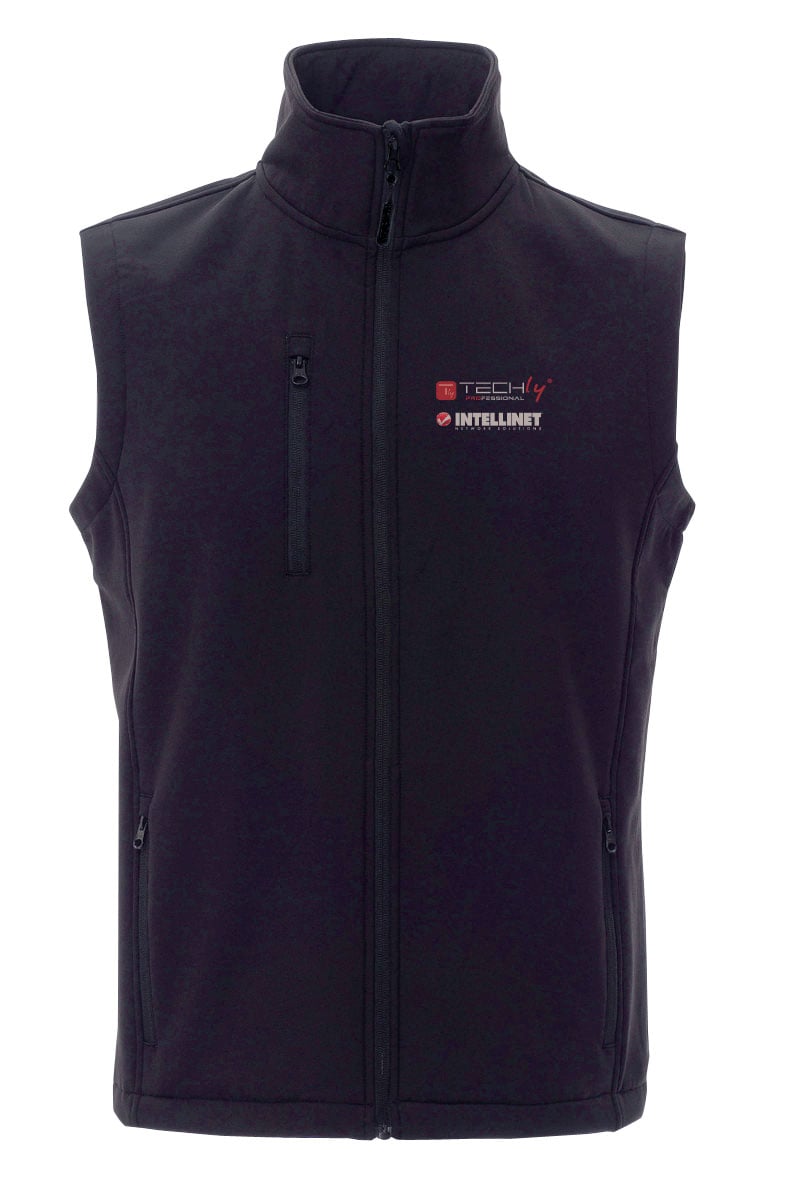 Smanicato da uomo Nero taglia L con loghi Techly Professional e Intellinet