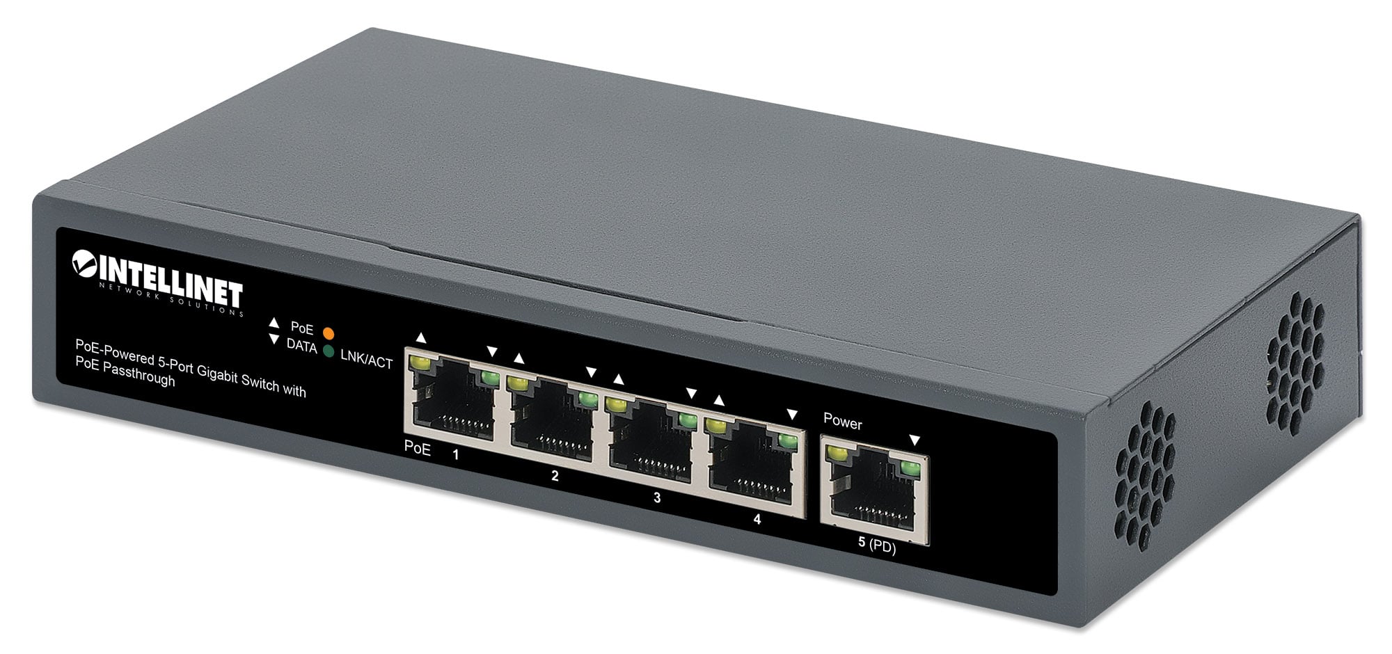 Switch Gigabit a 5 Porte con Alimentazione PoE Passante