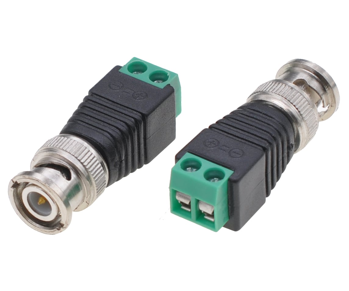 Adattatore Connettore Terminal Block 2-pin a BNC Maschio