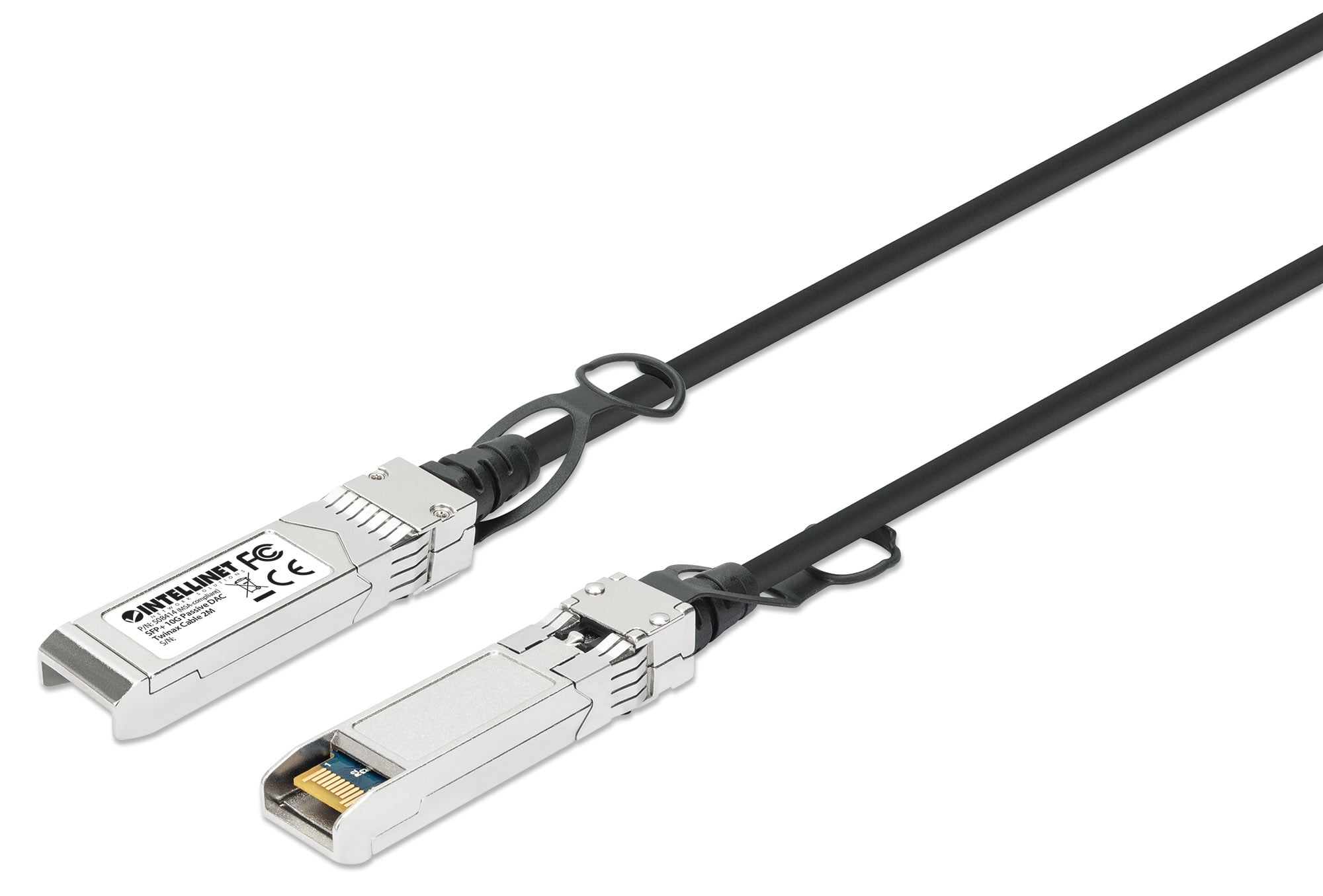 Cavo in Rame Twinax DAC Passivo con Connettori SFP+ 10Gb 2m Nero