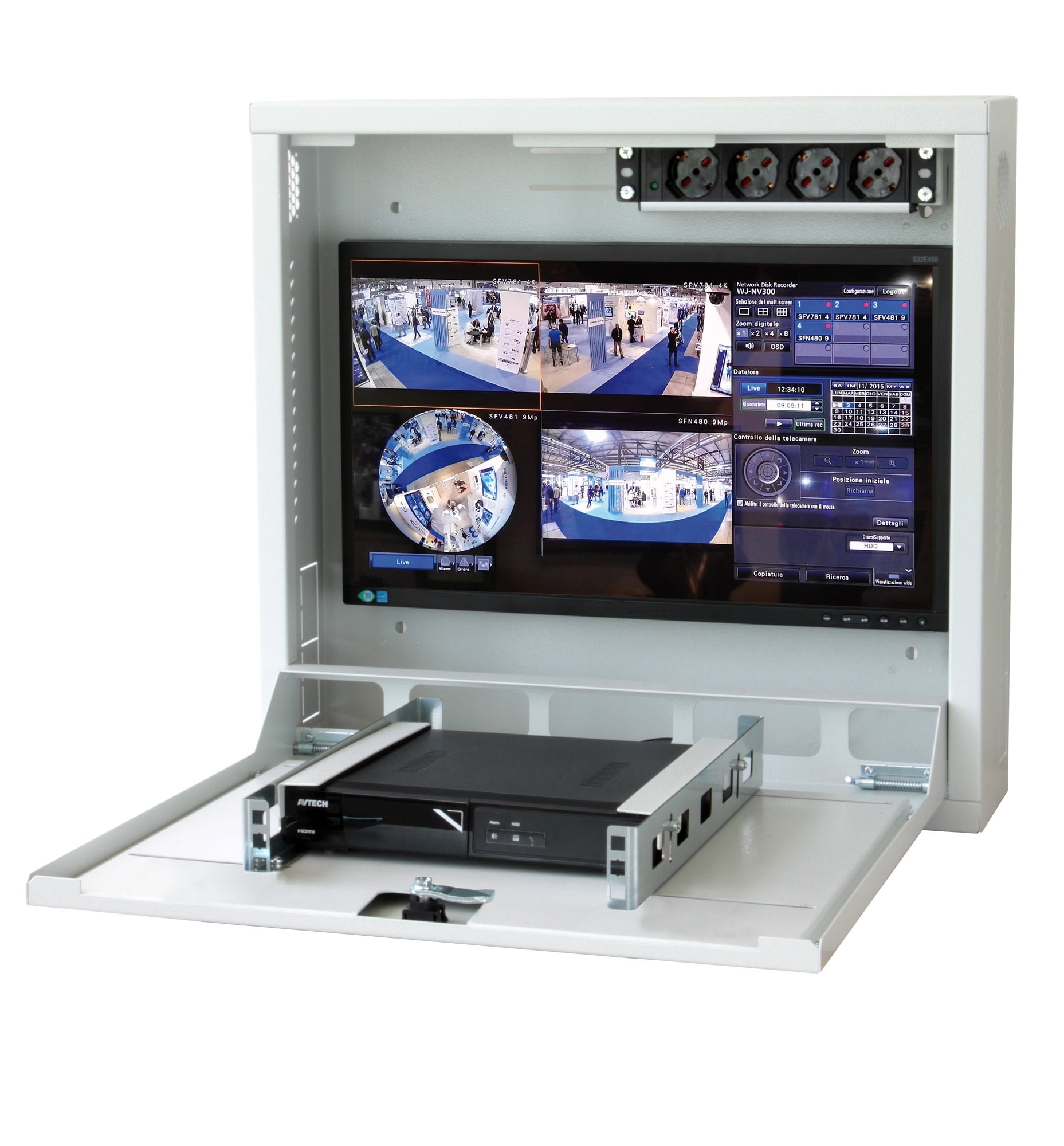 Box di sicurezza per DVR sistemi di videosorveglianza Bianco con Anti-intrusione