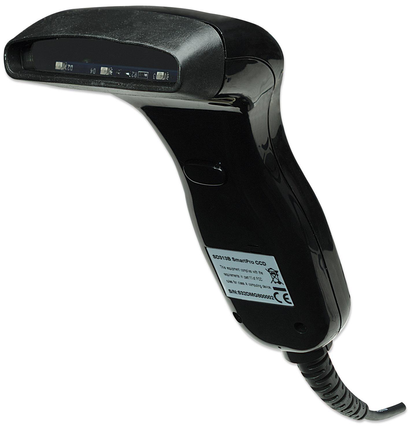 Lettore di Codici a Barre CCD 80mm USB Retail Box Nero