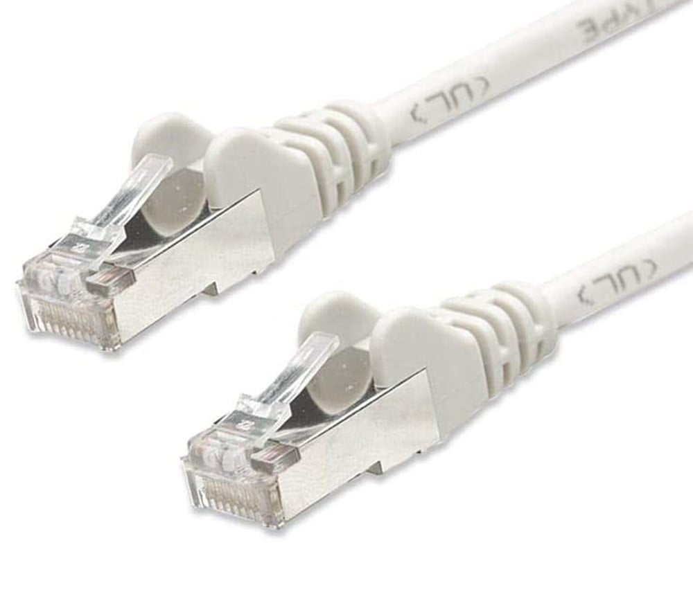 Cavo di rete Patch in Rame Schermato Cat. 5e Bianco F/UTP 3 metri
