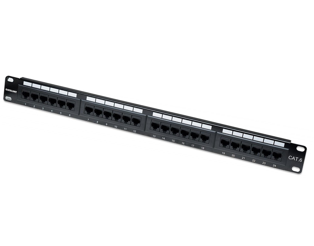 Pannello Patch UTP 24 posti RJ45 cat. 6