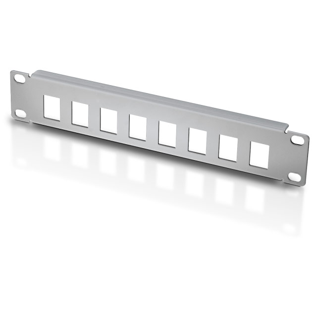 Pannello Patch 10'' 1 HE 8 posti per Frutti Keystone Grigio
