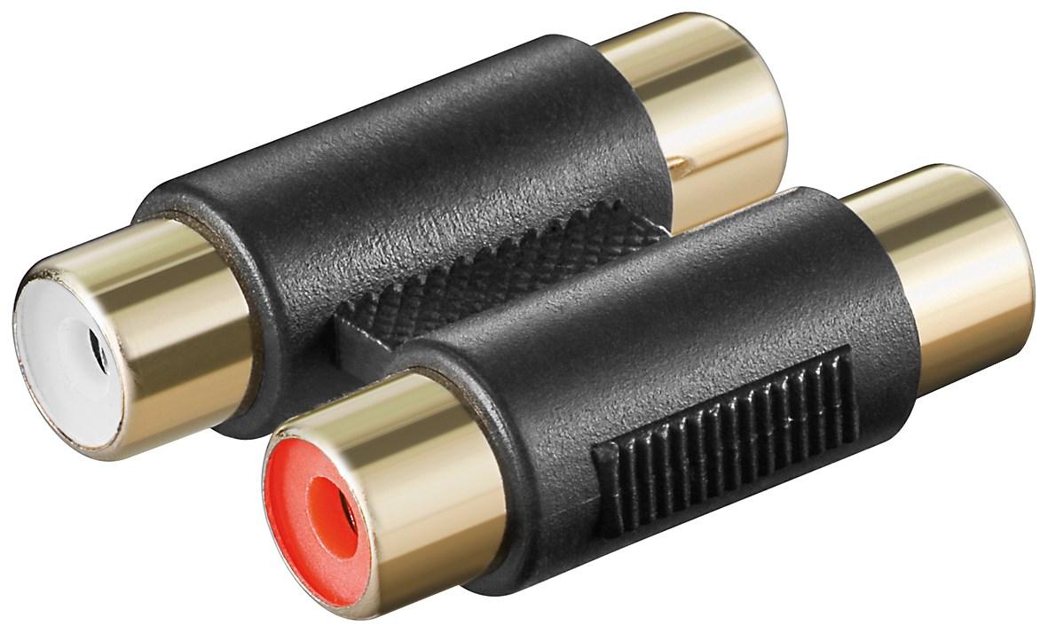 Adattatore audio doppio RCA Femmina/Femmina