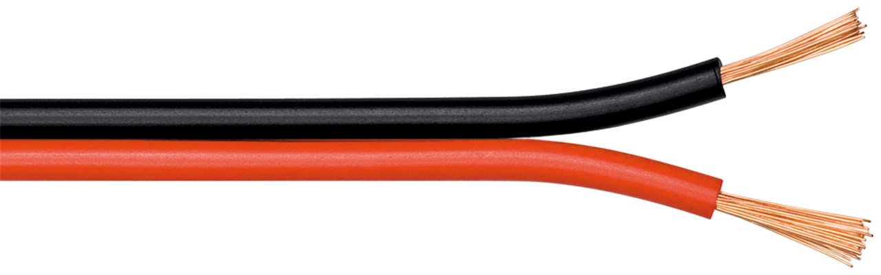 Cavo Audio per diffusori acustici Nero/rosso 0,75 mm² rotolo 50 mt